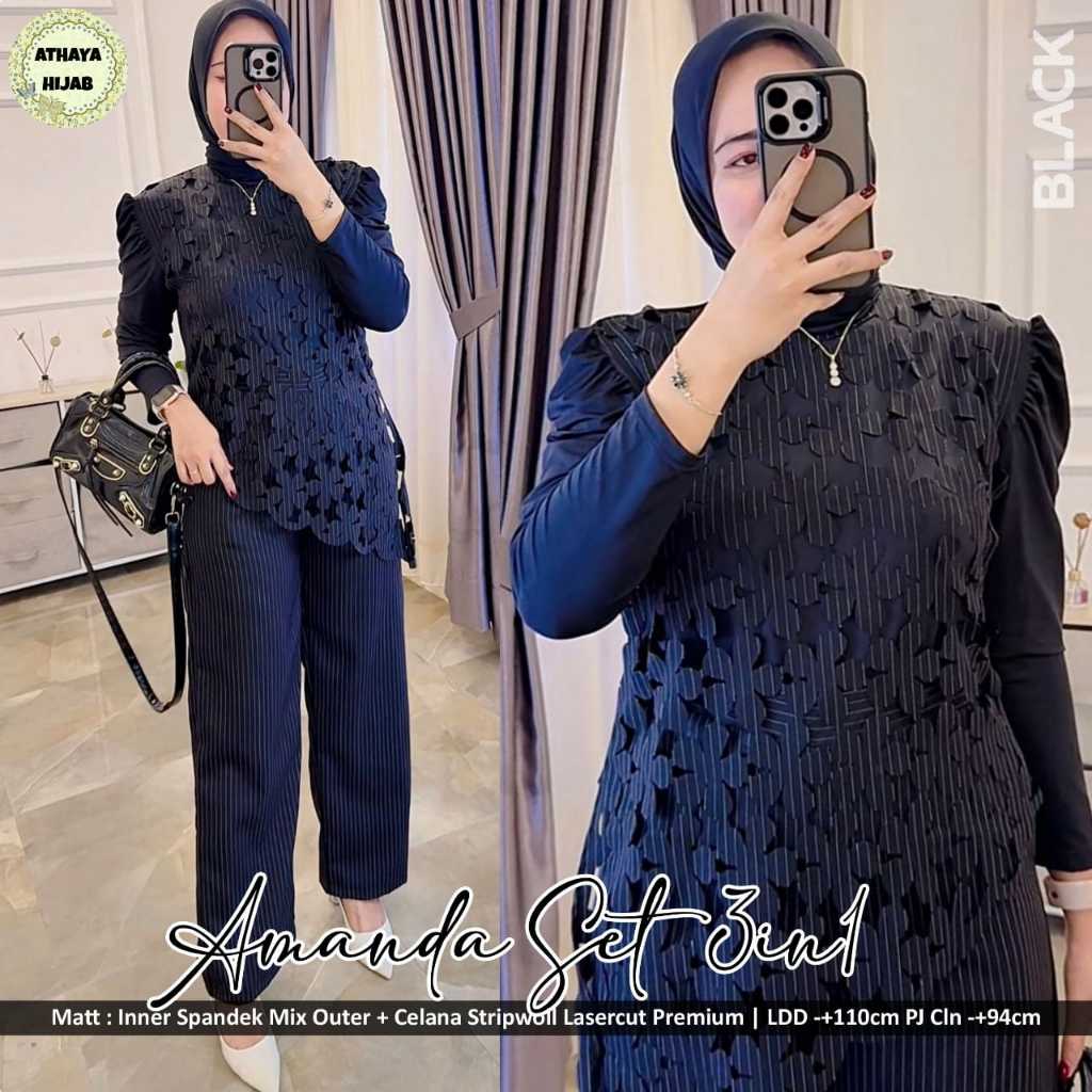 HQ เสื้อผ้าผู้หญิง AMANDA SET 3IN1 จาก AtHAYA FASHION STORE