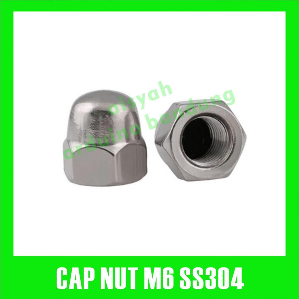M6 น็อตหมวก / น็อตหมวก M6 สแตนเลส SS304 กุญแจ 10