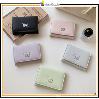 WBS Dompet Lipat Mini Wanita Motif Pita Sweet Lucu Multifungsi Simple TF102