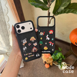 WODECASE Tiny Tale Denim Case untuk iPhone 13 14 15 16 17 Pro Max