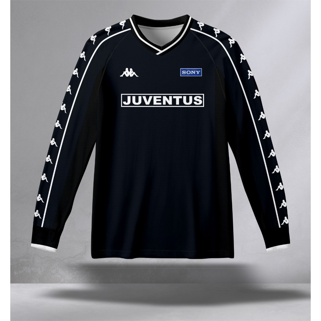 JUVE RETRO JERSEY 1999/2000 FULLPRINT ฟรี NICKNAME// JUVENTUS FOOTBALL SHIRT//VINTAGE เสื้อยืด