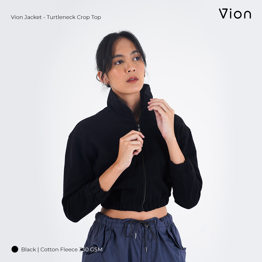 Vion Jacket Croptop Zipper เสื้อคอเต่าผู้หญิง