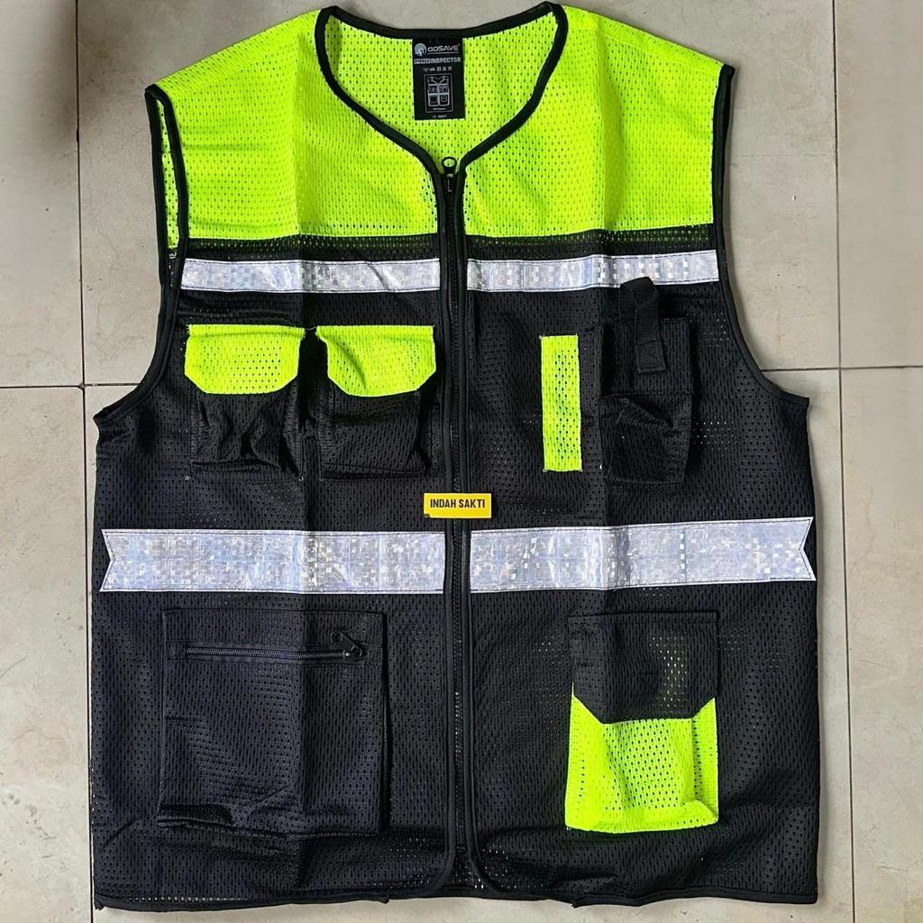 Safety Vest Mesh Corrector Vest 6 Pockets Safety Vest Scotlight Gosave