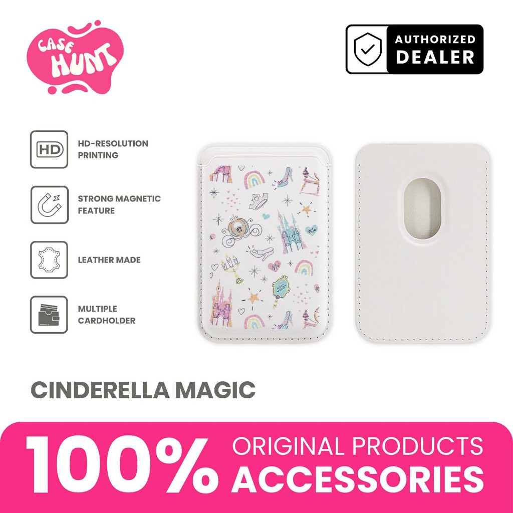 Magnetic Cardholder Case Hunt Cool Aesthetic Magical Disney Cinderella Simple Design Accessories Mag