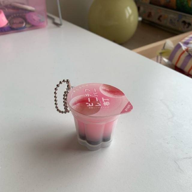 พวงกุญแจ Peach Squishy Pudding Pack