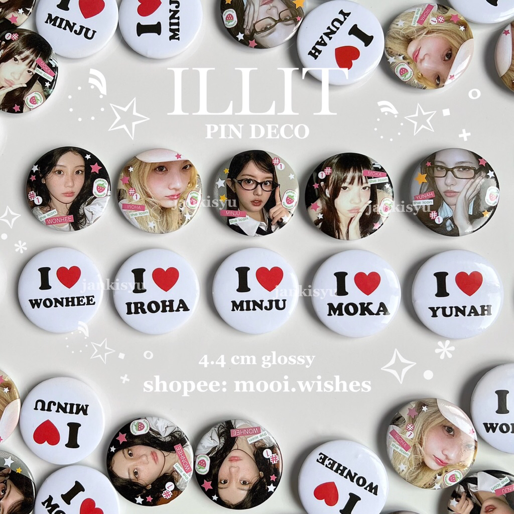 Illit Pin Deco Kpop กระเป๋าโท้ตน่ารัก รูปที่ 2