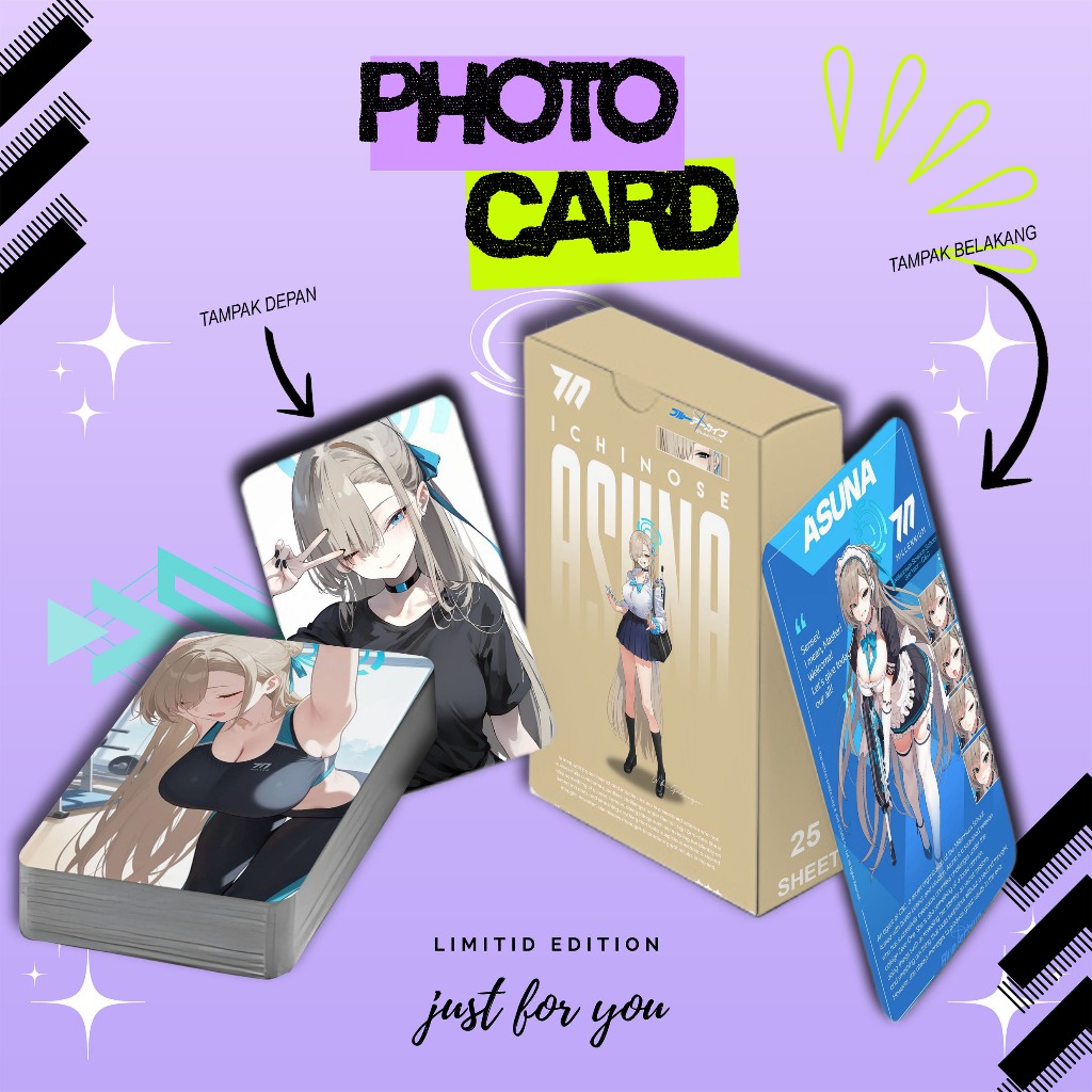 ASUNA ICHINOSE BLUE ARCHIVE PREMIUM PHOTOCARD SET 25 แผ่นฟรีกล่อง