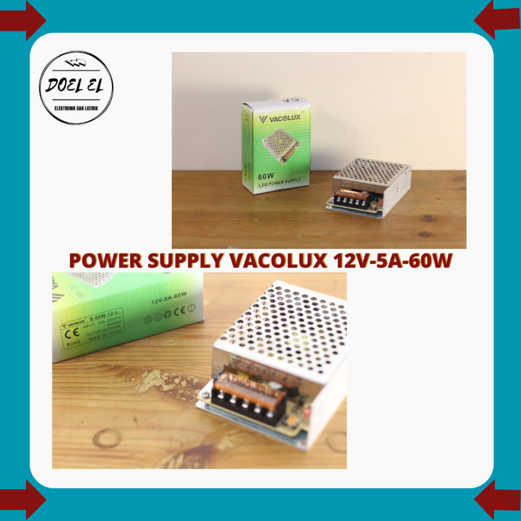 5A 12V 60 WATT NET POWER SUPPLY | VACOLUX BRAND NET ADAPTER
