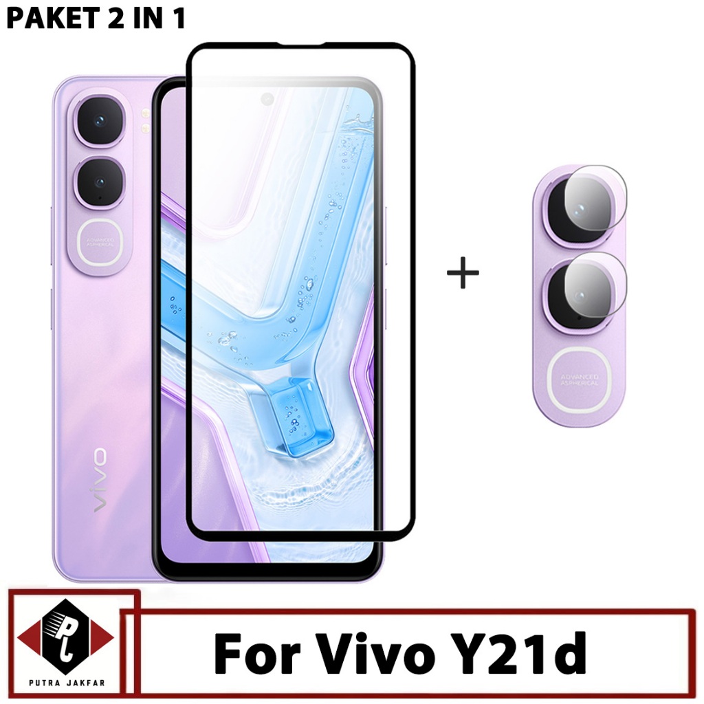 LAYAR ฟิล์มกระจกนิรภัย 2-in-1 ใหม่ล่าสุด Vivo Y21d พร้อมกล้องกันรอยฟรี