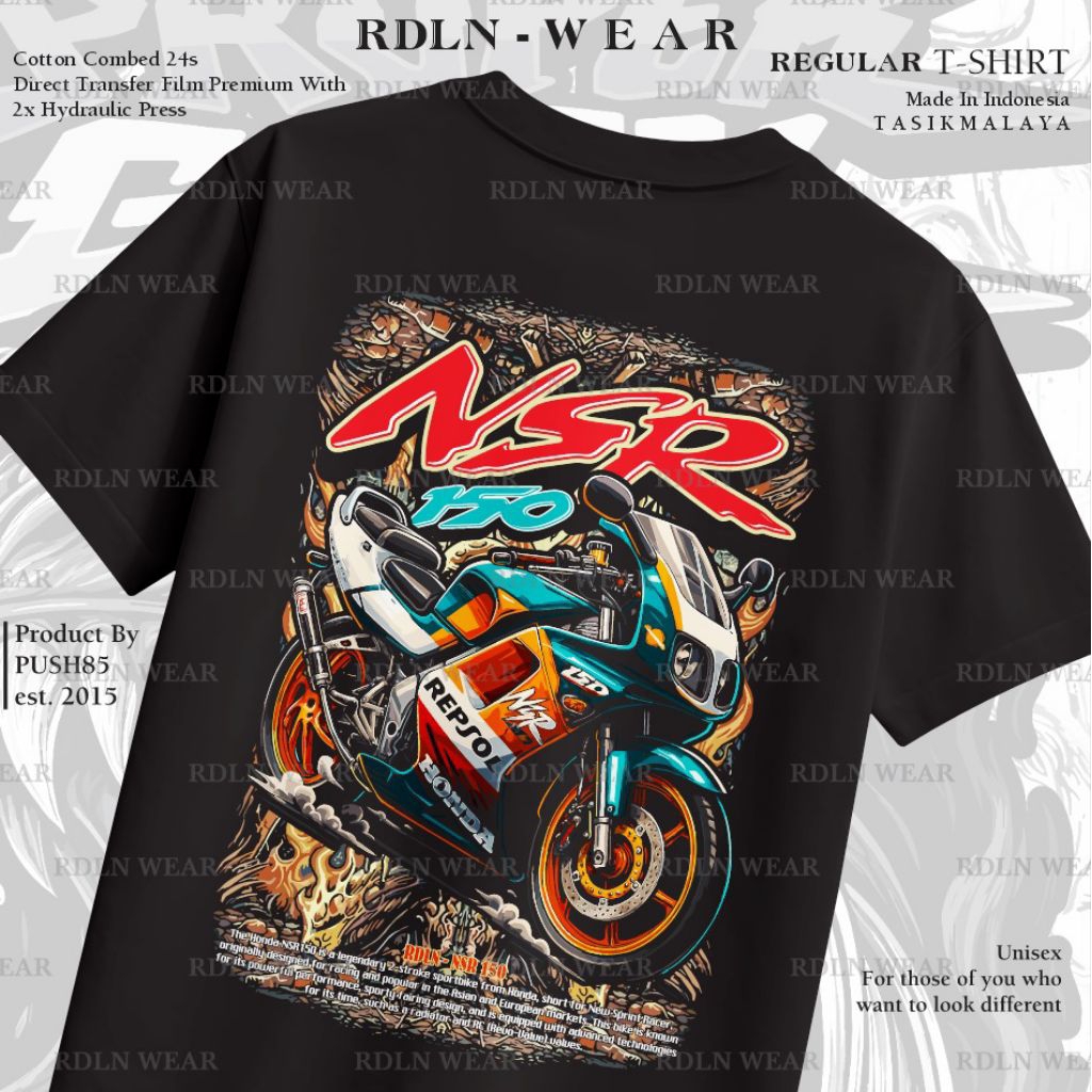 RDLN NSR 150 | เสื้อยืด HONDA SUNMORI MOTORCYCLE REGULAR FIT SHORT SLEEVE