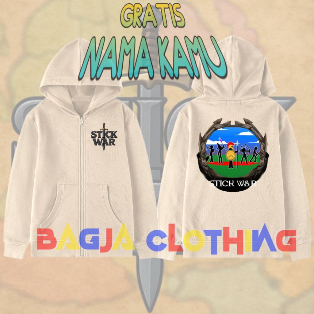 เสื้อฮู้ดมีซิปเด็ก Stick war Legacy