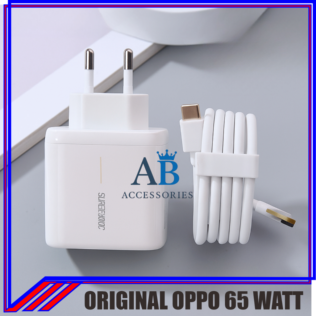 Original 100% 65W Charger OPPO Reno 4 5 6 7 7Z 8 8T 8Z 10 11 11F Pro A38 A57 A58 A74 A76