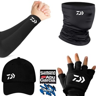 4 in 1 Paket Hemat Mancing Topi Dan Sarung Tangan Dan Baff Masker Dan Manset Tangan