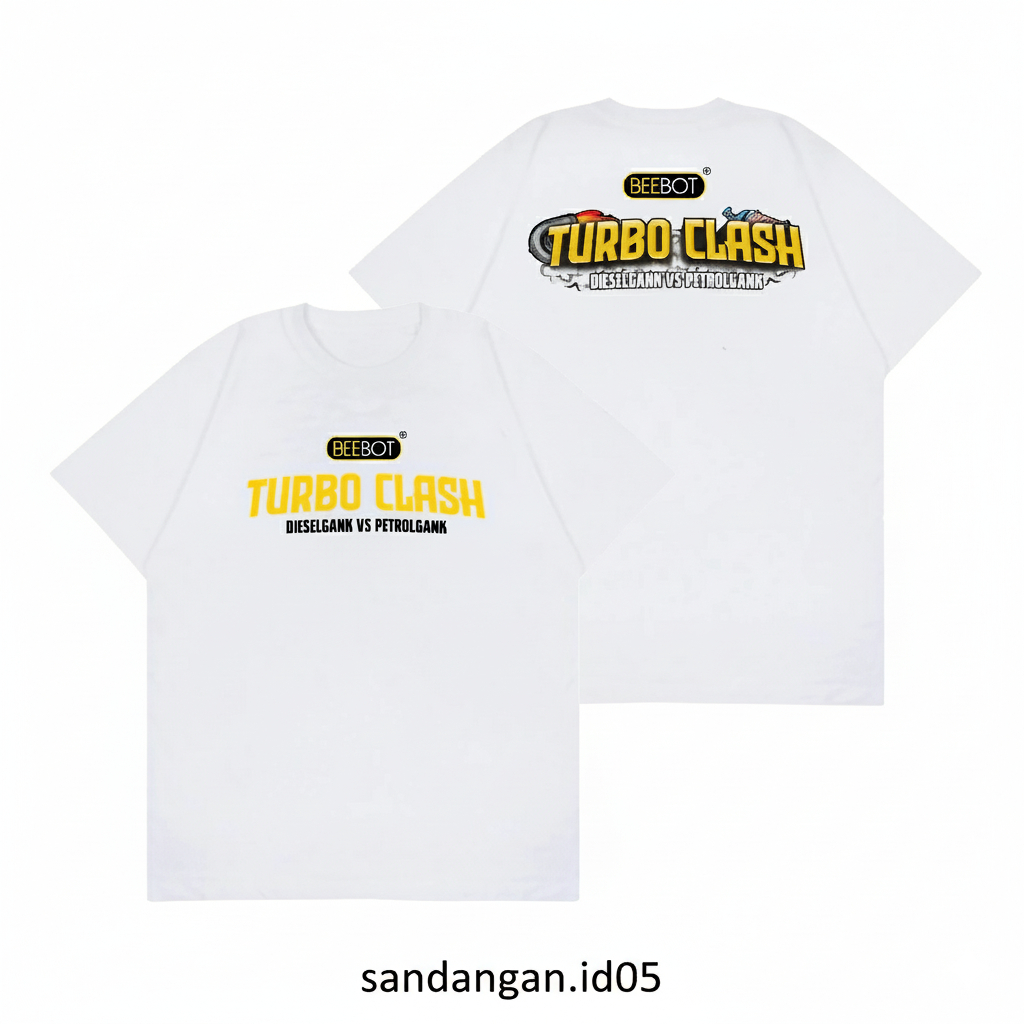 เสื้อยืด Kaos Turbo Clash DieselGank vs PetrolGank Beebot ยานยนต์คุณภาพระดับพรีเมียม