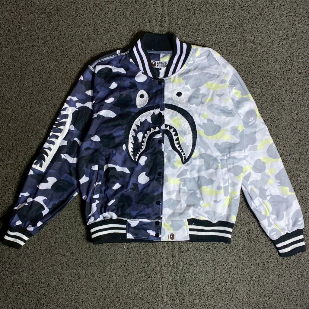 BAPE CAMO VARSITY BOMBER JACKET