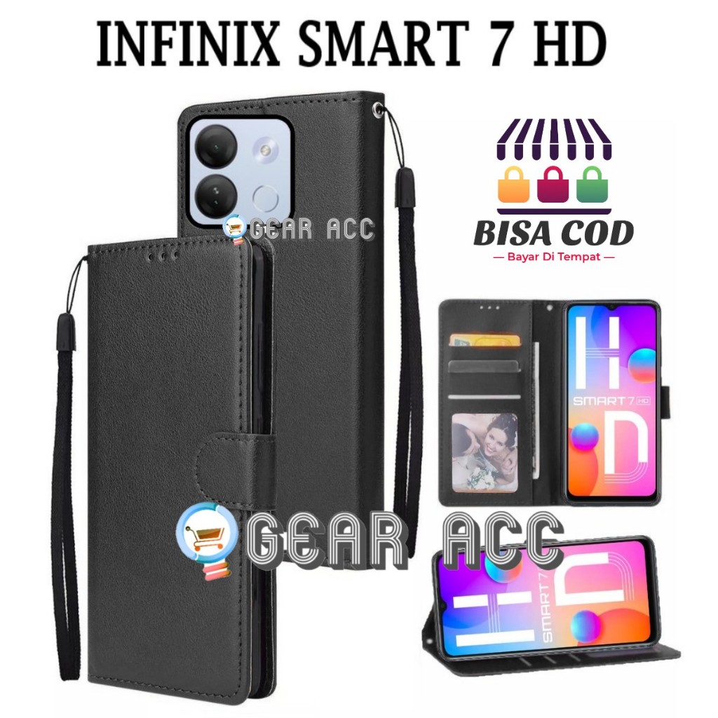INFINIX SMART 7 HD FLIP LEATHER CASE PREMIUM - FLIP WALLET CASE LEATHER สําหรับ INFINIX SMART 7 HD -
