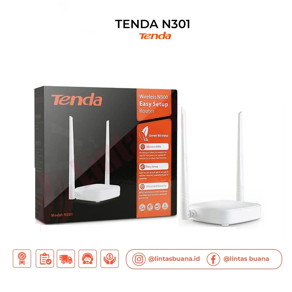 เราเตอร์ไร้สาย N300 Tenda N301