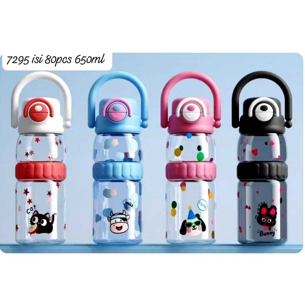 ขวดน้ําดื่มสําหรับเด็กตัวอักษรน่ารัก 600 มล. Bpa Free -Hx 3717