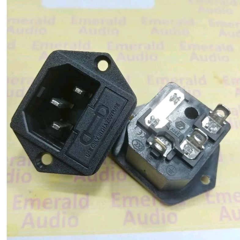 AC Socket in Fuse 3 pin คอมพิวเตอร์ AC Socket plus ฟิวส์หรือตัวยึดฟิวส์