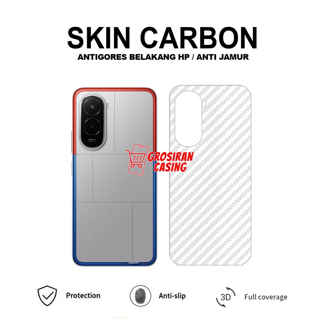 Poco M7 Poco M6 4G Poco F6 Poco X6 5G Poco X6 Pro 5G Poco M6 Pro 4G ผิวคาร์บอน 3D Anti-scratch กลับผ