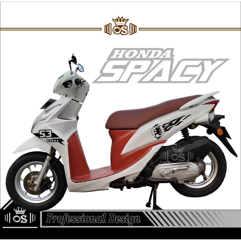 HONDA SPACY STRIPING / MTF 13 / SPACY STICKER CUTTING STICKER / DURABLE & WATERPROOF / COOL MOTORCYC