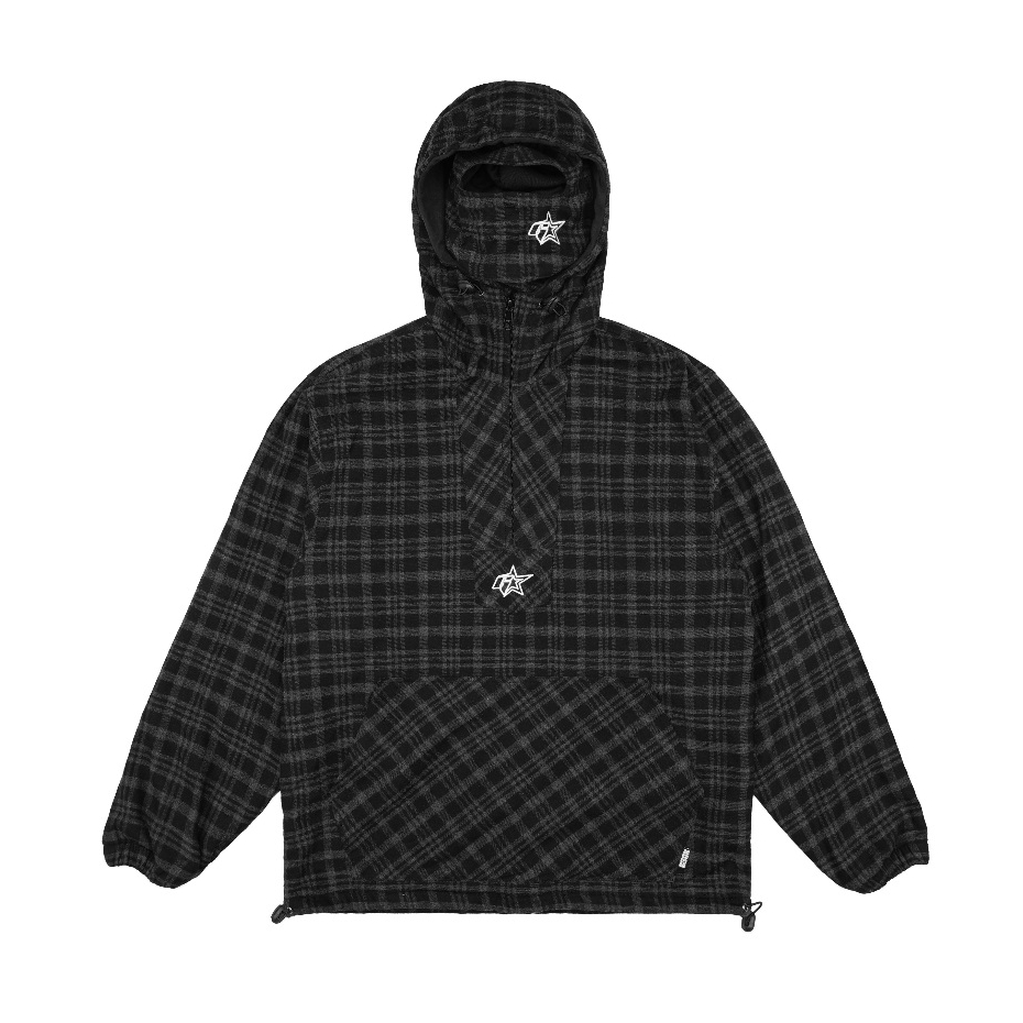 GDCK Jacket สีเทา FLASTAR / Jacket Anorak Balaclava / Half zip Jacket