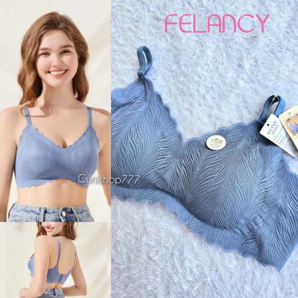 FELANCY DAILY WEAR BRA 34B WIRELESS LACE BH ผู้หญิงไร้สาย NON WIRE O71-02050