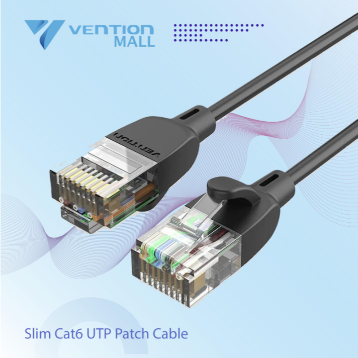 Vention สาย LAN Cat6a Slim UTP RJ45 Gigabit Ethernet Patch Cable Network 2m 3m 5m
