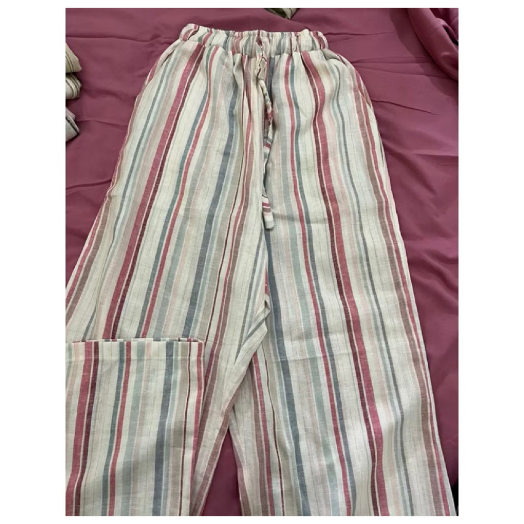 กางเกงลายทาง LINEN BY ONNIE FLAMINGGO