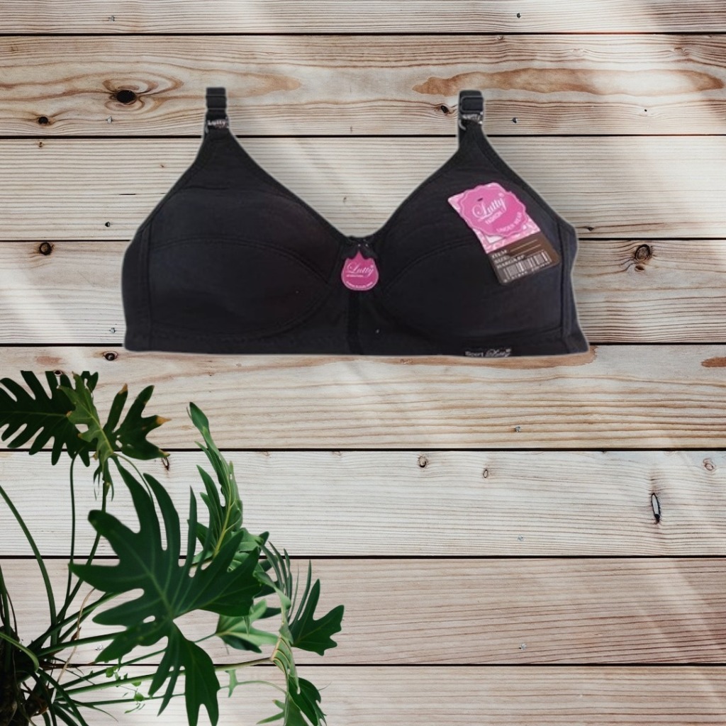 สปอร์ตบรา Lutty K2 | ผู้หญิง Thin Foam BRA ไม่มีลวด 2 ปุ่มเลือกสีดําได้ (1 ชิ้น) LUTTY WOMENS SPORT 