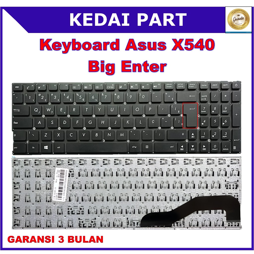 Asus X540 A540 A540L A540U D540 D540n F540 K540 K540L R540 R540S UK Big ใส่คีย์บอร์ด