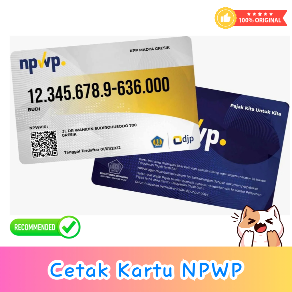 NPWP CARD PRINTING - Anti-Fade - Anti-Fade