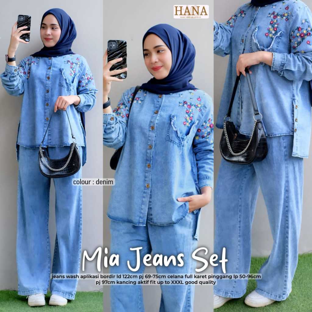 เสื้อผ้าผู้หญิง HQ MIA JEANS SET จาก hANA FASHION STORE