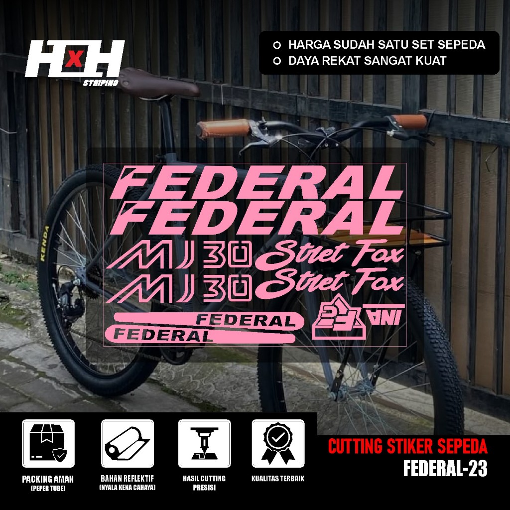 ตัดสติ๊กเกอร์จักรยาน FEDERAL Street Cat สติ๊กเกอร์ Pussycat MJ 30 MTB BIKE 550 SX SET 23