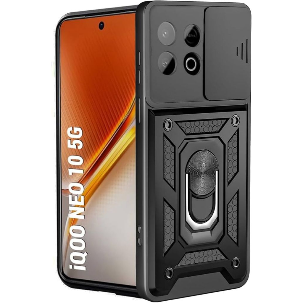 SINAR CASING ARMOR TRANSFORMERS VIVO IQ00 NEO 10 5G CASE AMROR SLID+RING PROTECTOR CAMERA ROBOT HARD