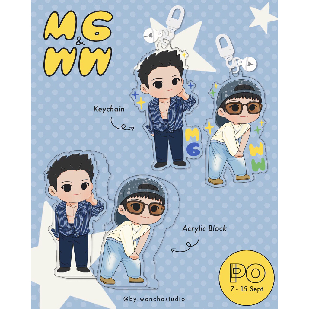 17 MINGYU CK & SASSY WONWOO KEYCHAIN/ACRYLIC BLOCK