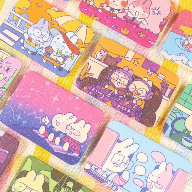 หมุดโลหะ Rainbow Bunny Paals