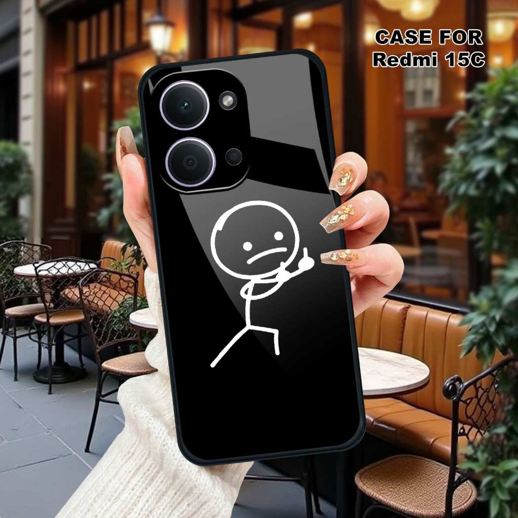 HP [AR59] ล่าสุด REDMI 15C REDMI 15 4G NOTE 15 PRO เคสโทรศัพท์มือถือ - เคส Softcase Glass Kaca Redmi