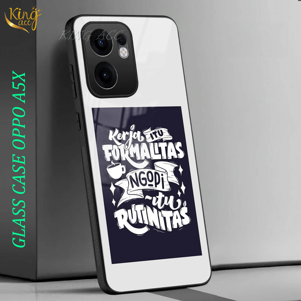 Softcase Glass Glitter สําหรับ OPPO A5X - ปลอก Hp OPPO A5X - เคสป้องกัน Hp OPPO A5X -K89