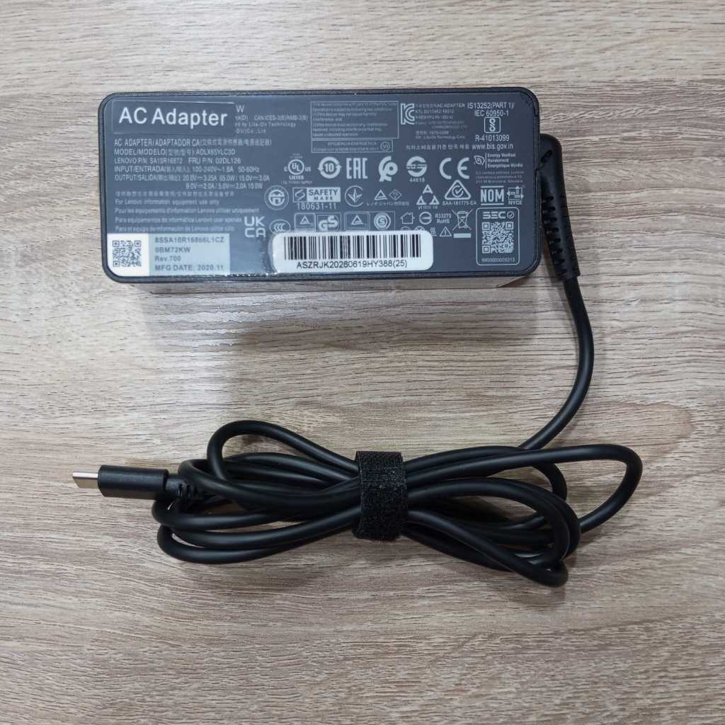 อะแดปเตอร์ชาร์จแล็ปท็อป Lenovo ThinkPad E480 E580 T580 T480 T480s L380 L390 L480 L490 L580 L590 X280