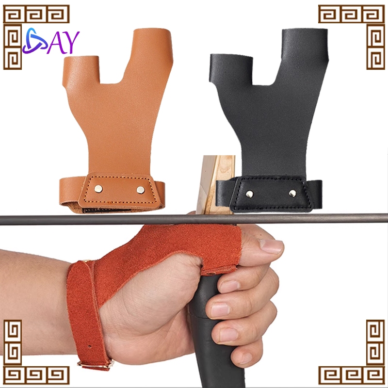 ถุงมือยิงธนูมือซ้าย 2 นิ้ว Anti-Scuff Hand Protector สําหรับ Bow Recurve Hand Guard กีฬายิงธนู