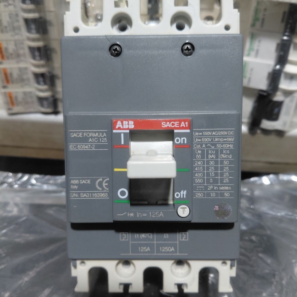 MCCB,BREAKER, NFB ABB SACE FORMULA A1C 125/Mccb 125 Ampere ABB