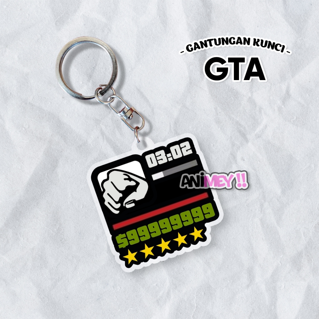 GANTUNGAN GTA San Andreas Vice City พวงกุญแจ / พวงกุญแจ GTA / เกม GTA พวงกุญแจอะคริลิค