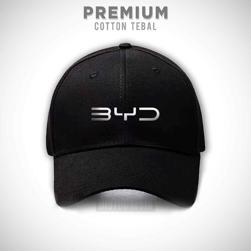 EV BYD Logo Premium Cotton Caps หมวกรถ Unisex