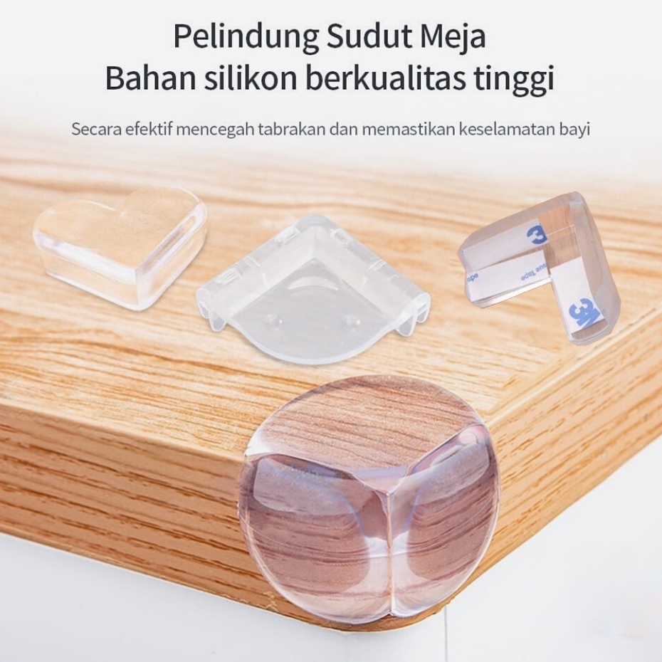SIKU TRANSPARKENT TABLE CORNER PROTECTOR / TABLE CORNER ELBOW / SILICONE TABLE ELBOW PROTECTOR / โปร
