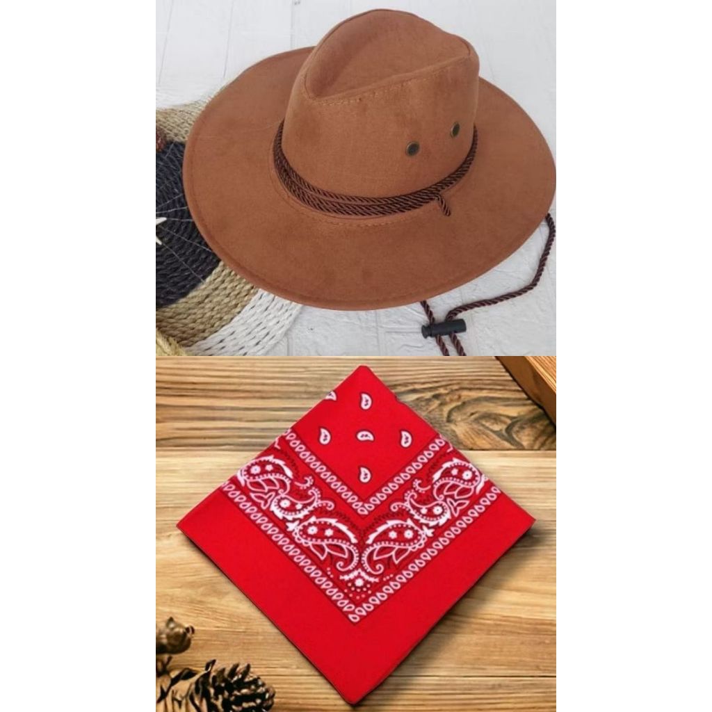 หมวกผู้ใหญ่ | COWBOY SCARF | หมวก UNISEX COWBOY COSTUMES สําหรับเด็กและผู้ใหญ่