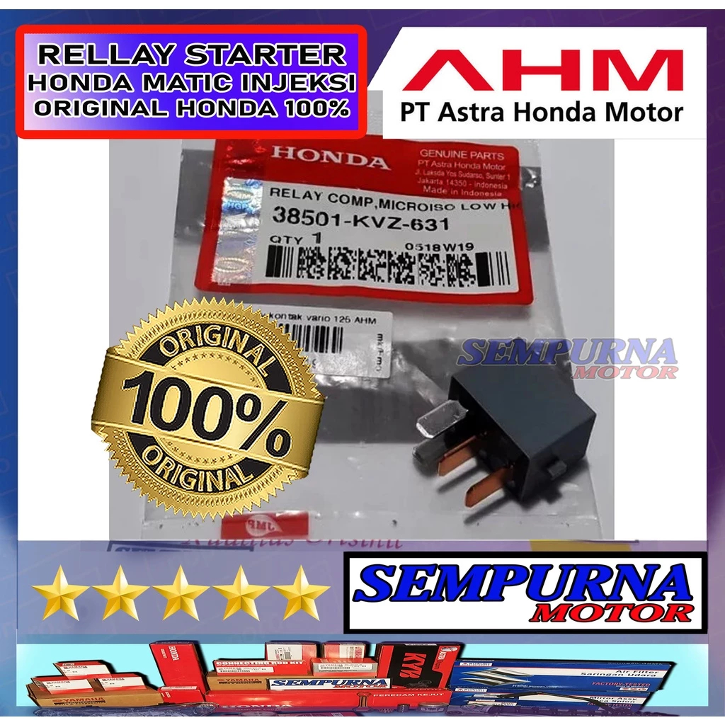 38501-KVZ-631 รีเลย์สตาร์ทคอนแทค Honda Matic Beat Fi 100% Original Honda ของแท้ HGP