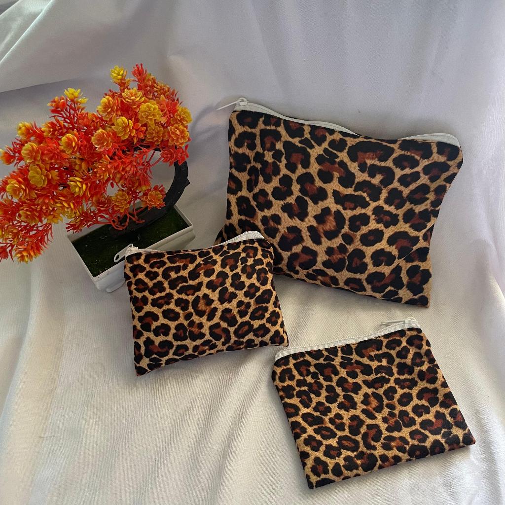 Leopard Wallet / Leopard Pouch / Leopard Money Wallet / Leopard Make Up Pouch