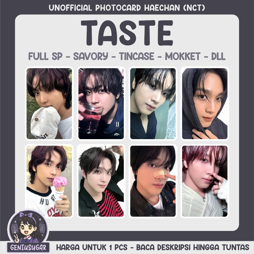 [HAECHAN NCT] TASTE UNOFFICIAL PHOTOCARD
