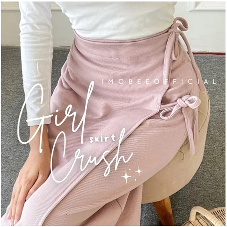 SKIRT CRUSH COQUETTE / CRUSH SKIRT มีผูกข้าง